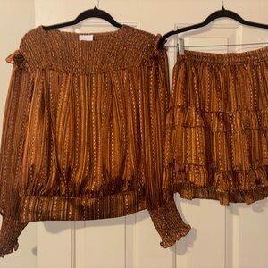 Pink Lily Two Piece set size large NWOT